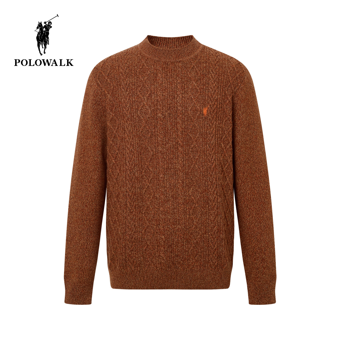 【100%绵羊毛】POLOWALK男式羊毛衫2025冬季新品圆领针织套头上衣,男装,针织衫/毛衣,淘宝优惠券,粉丝福利购,淘宝优惠卷