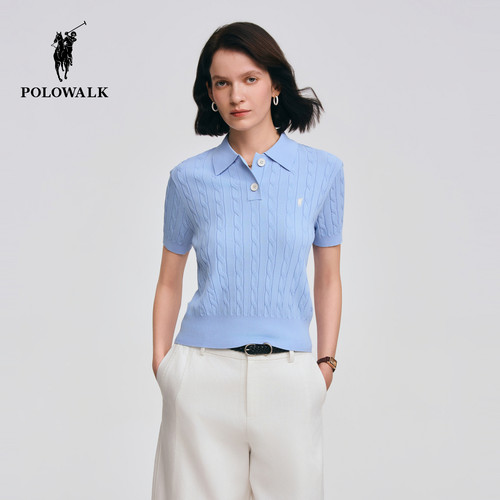 POLOWALK套头针织短袖上衣