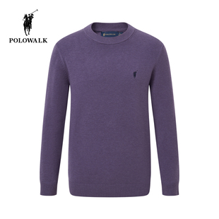 远红外升温 新品 POLOWALK男式 2025秋季 圆领内搭套头上衣 针织衫