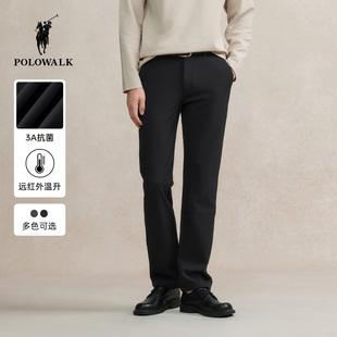 休闲裤 POLOWALK男式 远红外升温 2025秋冬休闲直筒长裤 3A抗菌