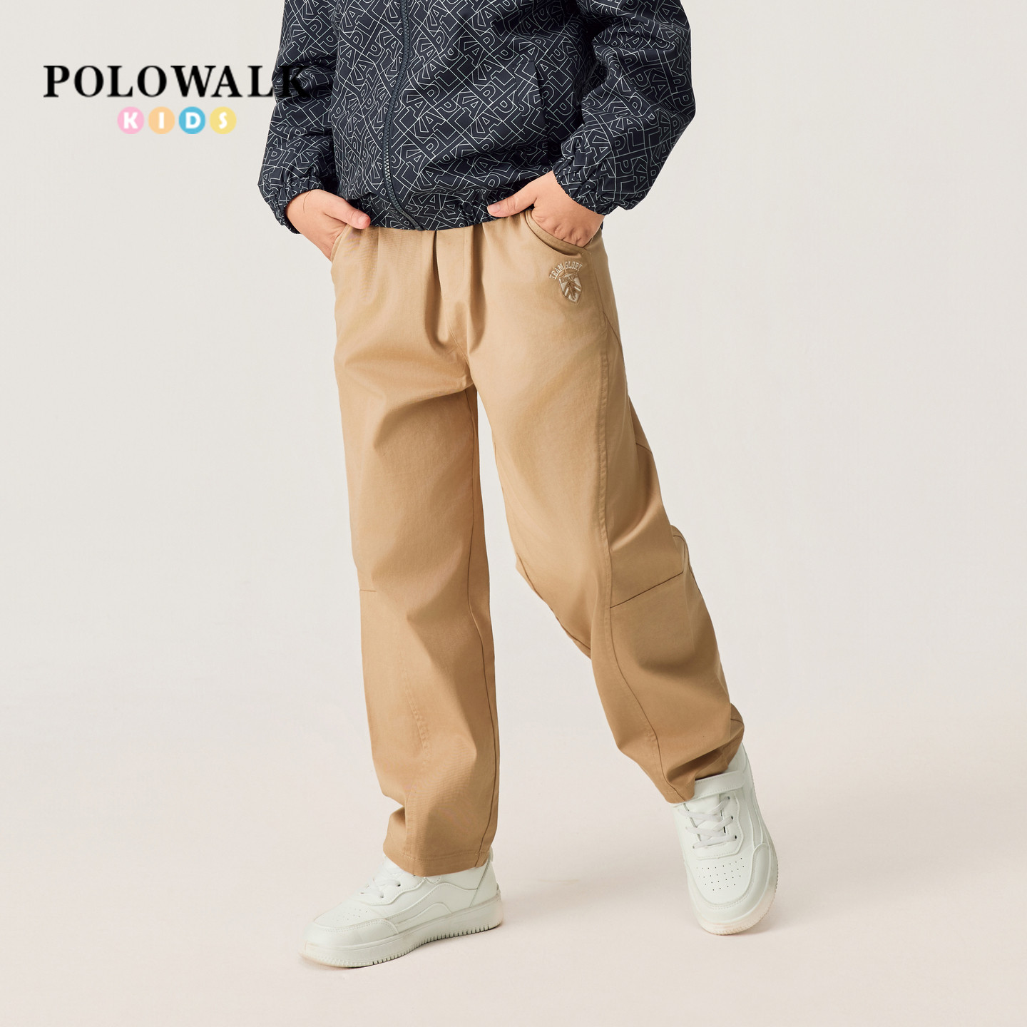 POLOWALK男童拼接休闲裤