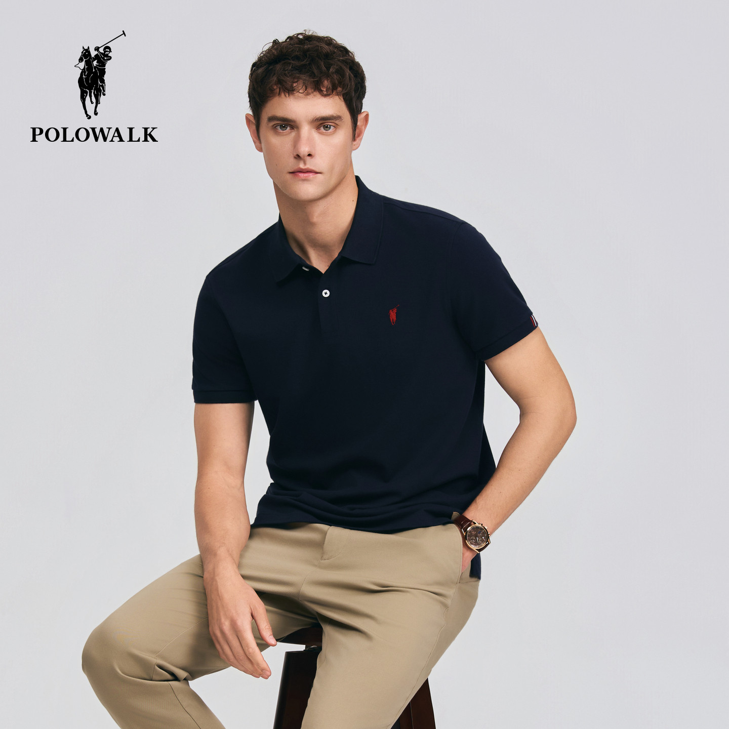 POLOWALK男装男式短袖POLO衫2026夏季新品简约百搭商务通勤POLO衫