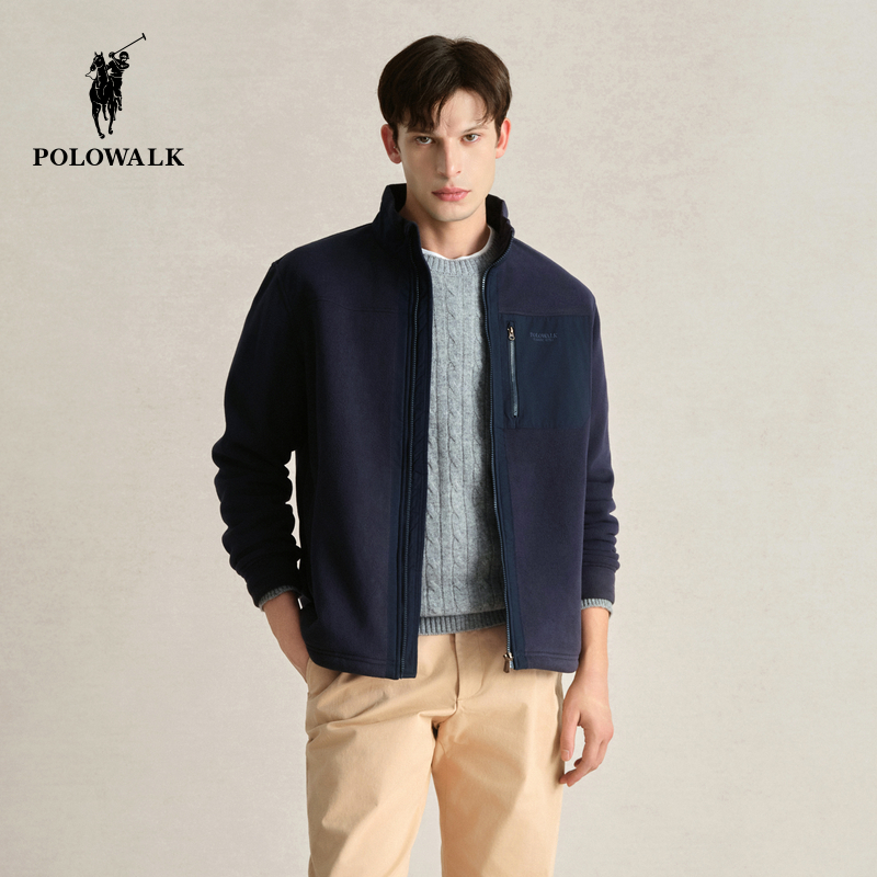 POLOWALK新款立领简约时尚外套男