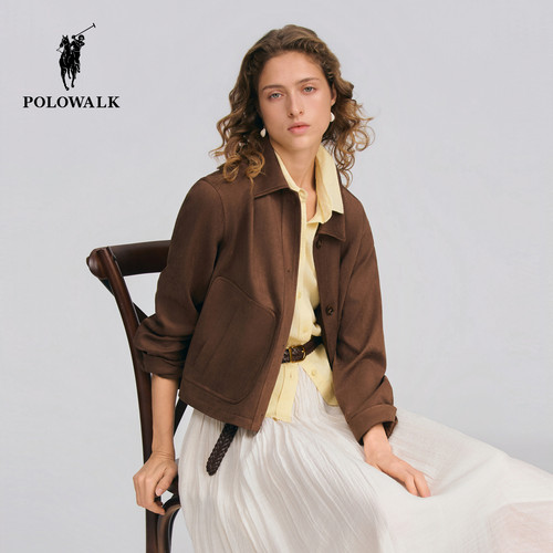 POLOWALK复古翻领休闲外套