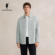100%纯棉 2026春季 POLOWALK男装 长袖 衬衫 新品 条纹翻领衬衣男式