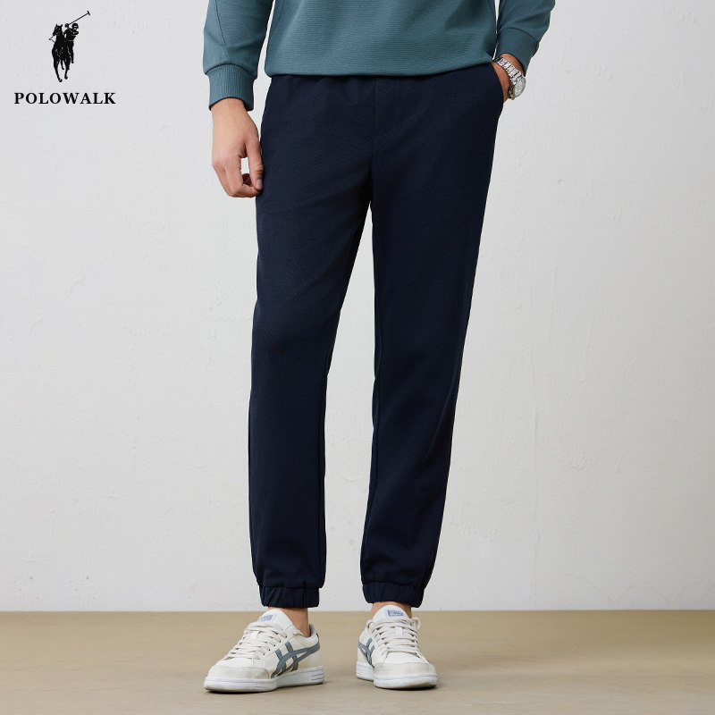 POLOWALK男士束脚卫裤春季新款休闲百搭日常运动裤男款长裤子