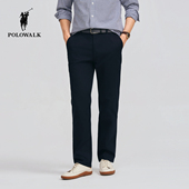 休闲裤 2026春夏裤 新品 POLOWALK男式 直筒斜插袋商务通勤休闲长裤
