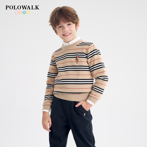POLOWALK秋季儿童线衫圆领