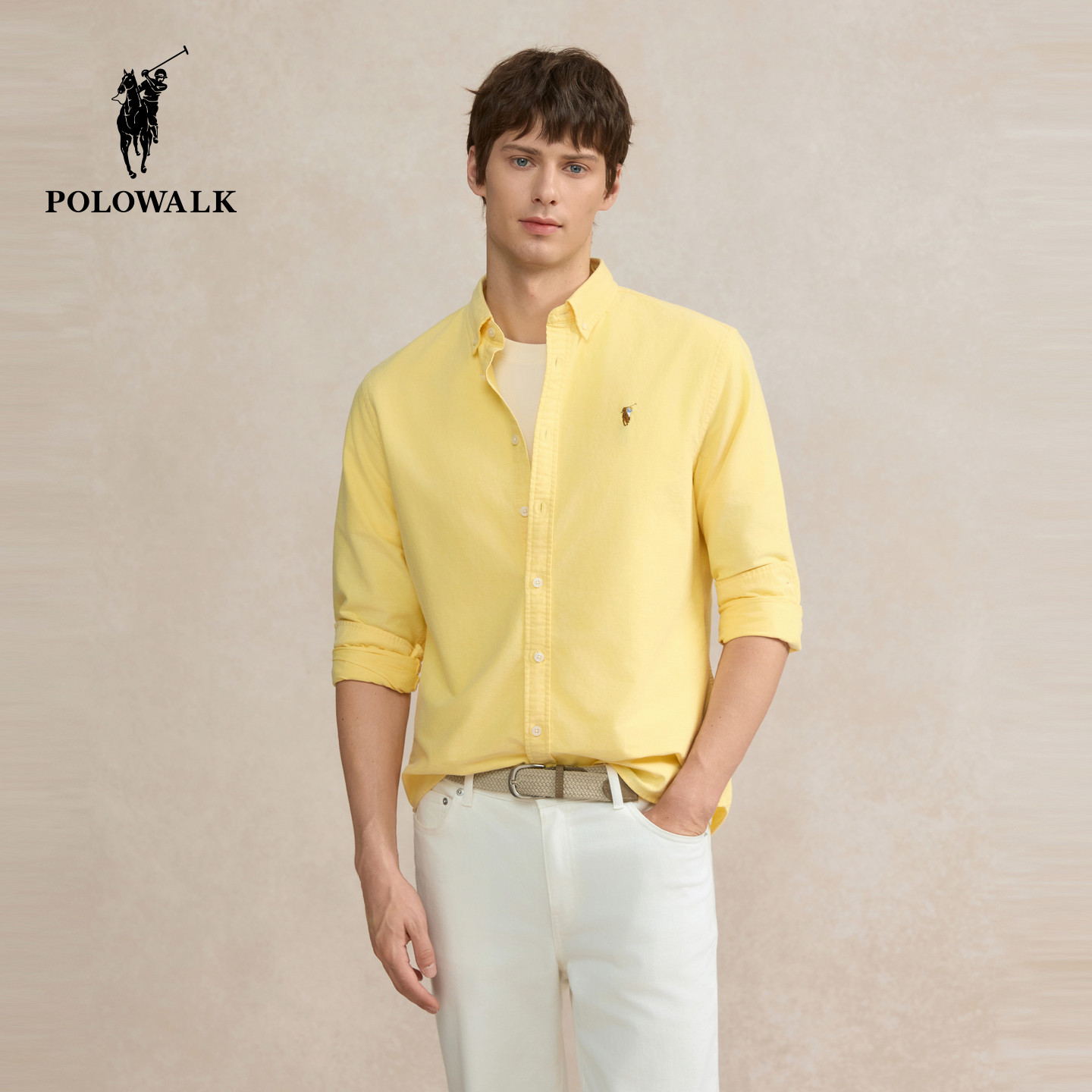 POLOWALK男式长袖衬衫图片
