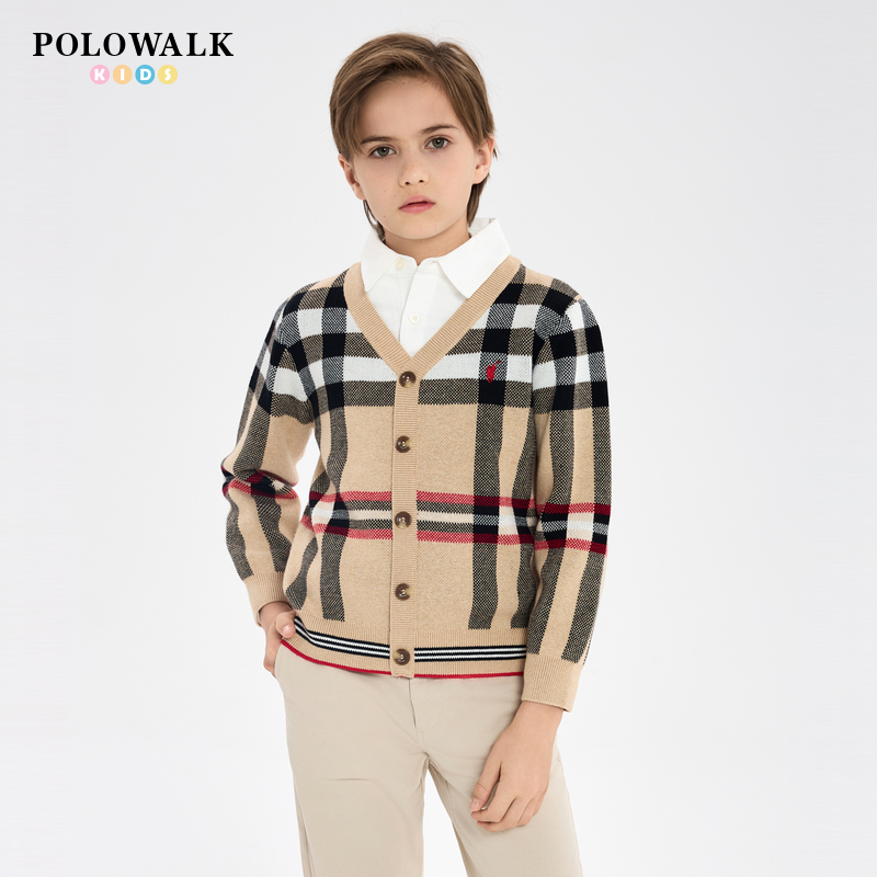 POLOWALK秋季男童线衫假两件
