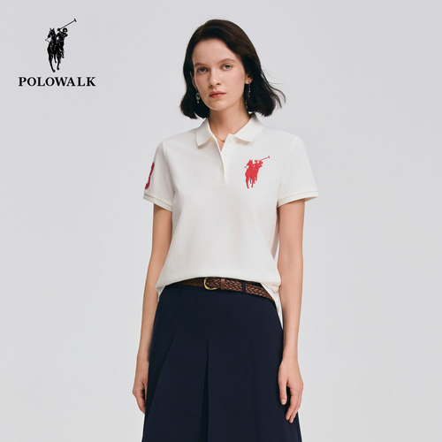 POLOWALK女式短袖POLO衫百搭
