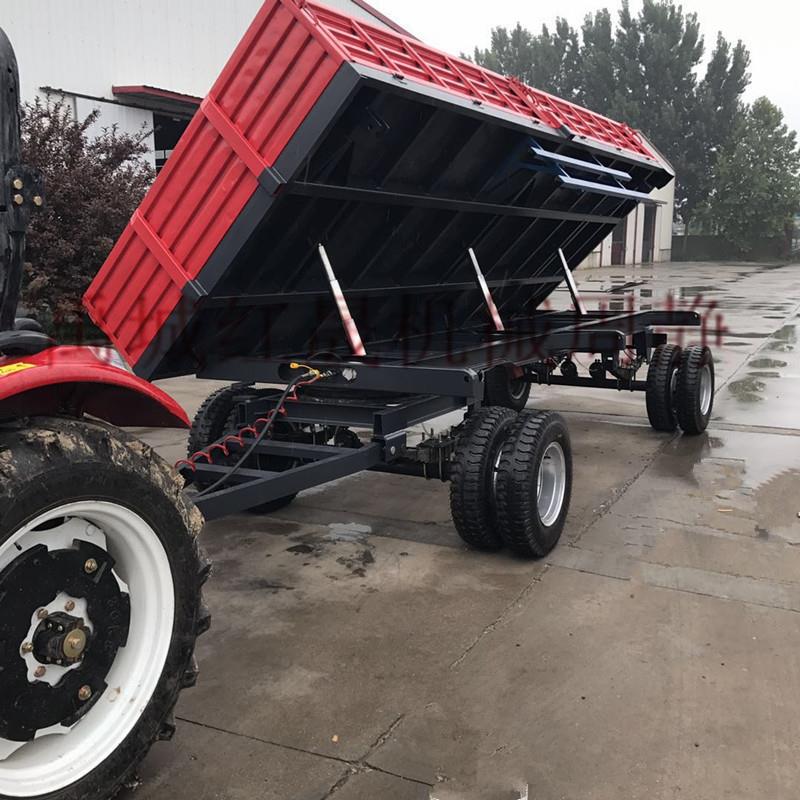 双轴自卸 半挂车斗 液后翻压粮食运HSX输日车斗德州红供应农用拖