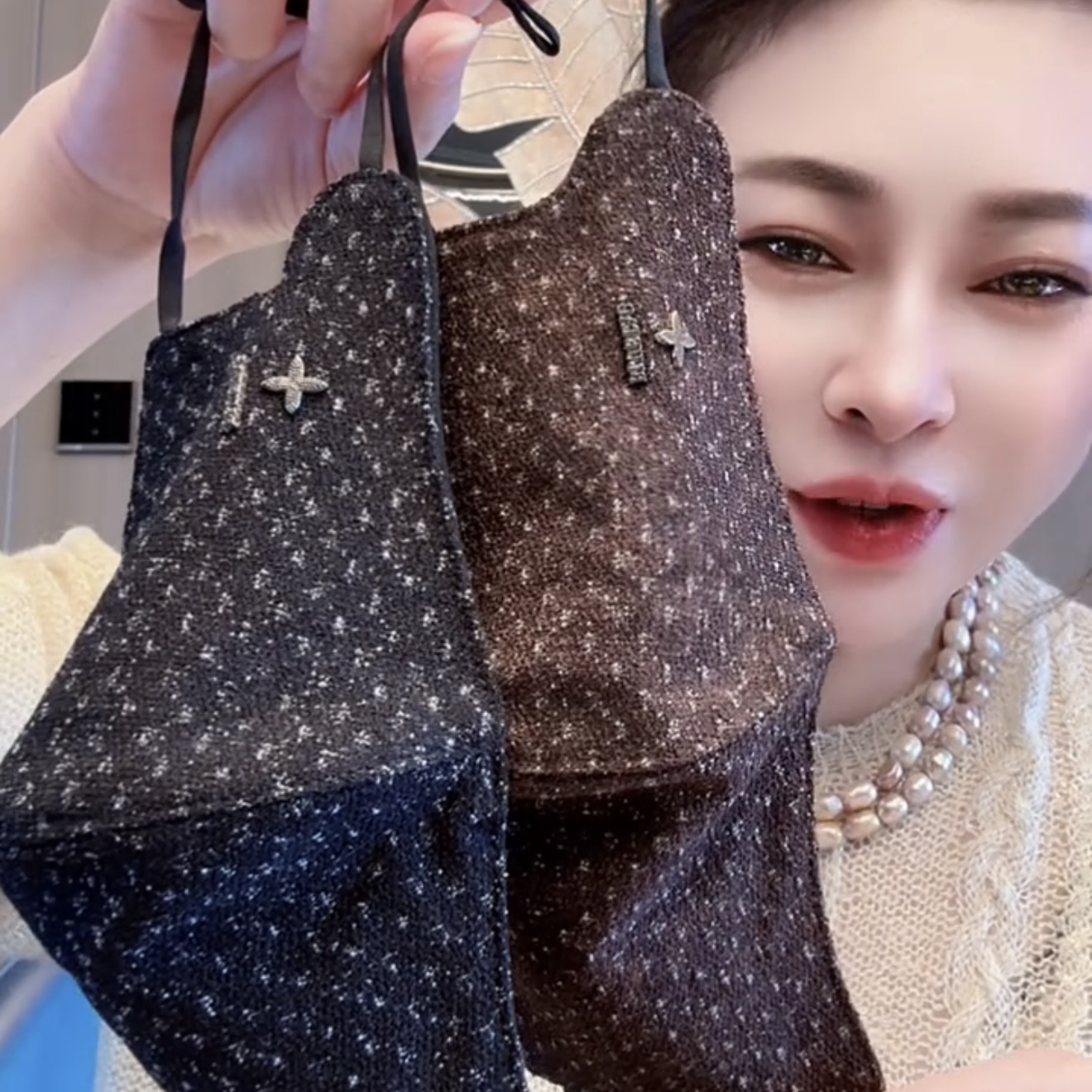 小香风秋冬季口罩女高颜值保暖东北防风防寒冬天2025新款骑车骑行