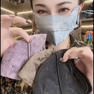 保暖口罩女高颜值秋冬高端国风大气显脸小加绒防寒防风透气孔水洗