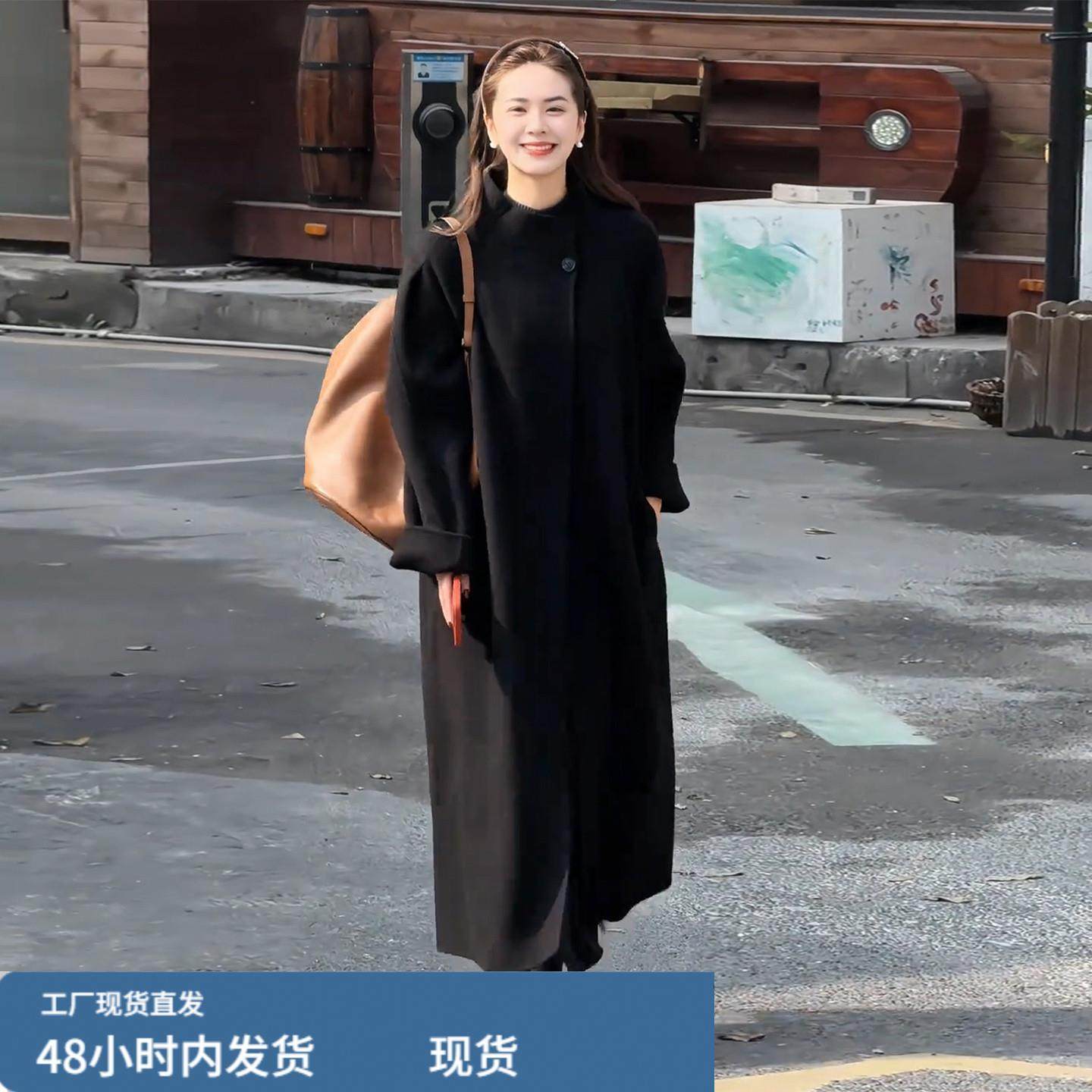 赫本风高级感黑色毛呢外套女装2025秋冬季新款中长款韩系呢子大衣,运动/瑜伽/健身/球迷用品,广场舞套装,淘宝优惠券,粉丝福利购,淘宝优惠卷