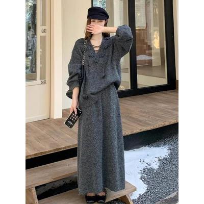 大码胖mm巨好看显瘦套装裙2025超火冬装一整套穿搭梨型身材两件套