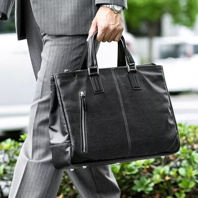 匠心制作日本制手提真牛皮电脑包