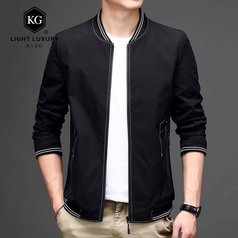 夹克男薄款棒球服2025春季新款商务休闲男装外套韩版潮流立领上衣