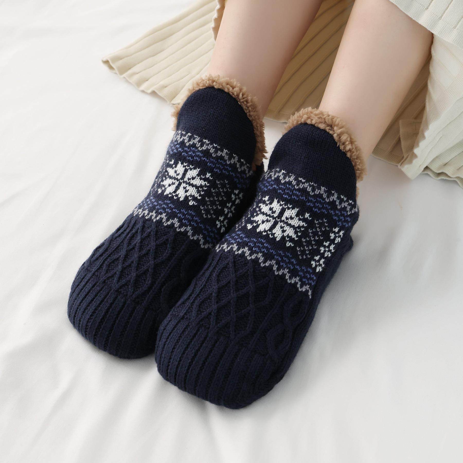 室内保暖拖鞋袜女士毛线地板袜针织成人加绒加厚防滑鞋袜套地毯袜,女士内衣/男士内衣/家居服,短袜,淘宝优惠券,粉丝福利购,淘宝优惠卷