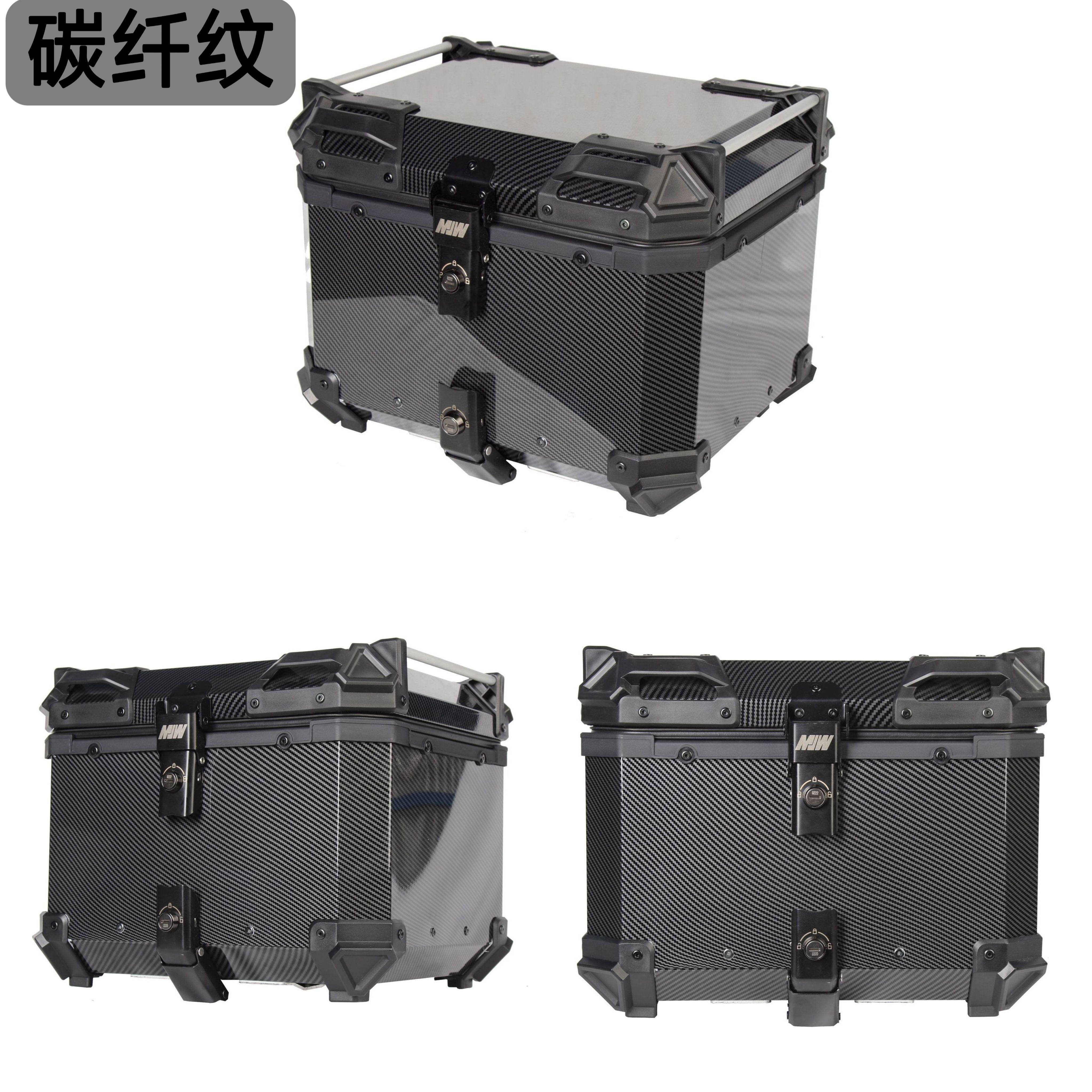 45L水转印摩托车尾箱铝合金水转印尾箱电瓶车小牛电动车后备箱