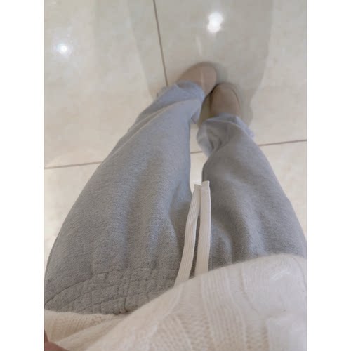 懒懒裤全棉加厚松紧腰直筒卫裤