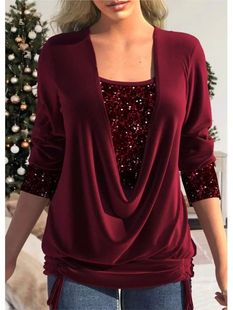 two fake piece top women宽松抽褶假两件上衣 Loose for pleated