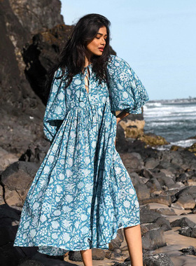 Floral Fashion Printed Dress for Women碎花时尚印花连衣裙女