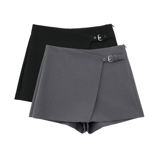 Solid color asymmetrical skirt pants men纯色不对称款裙裤女款