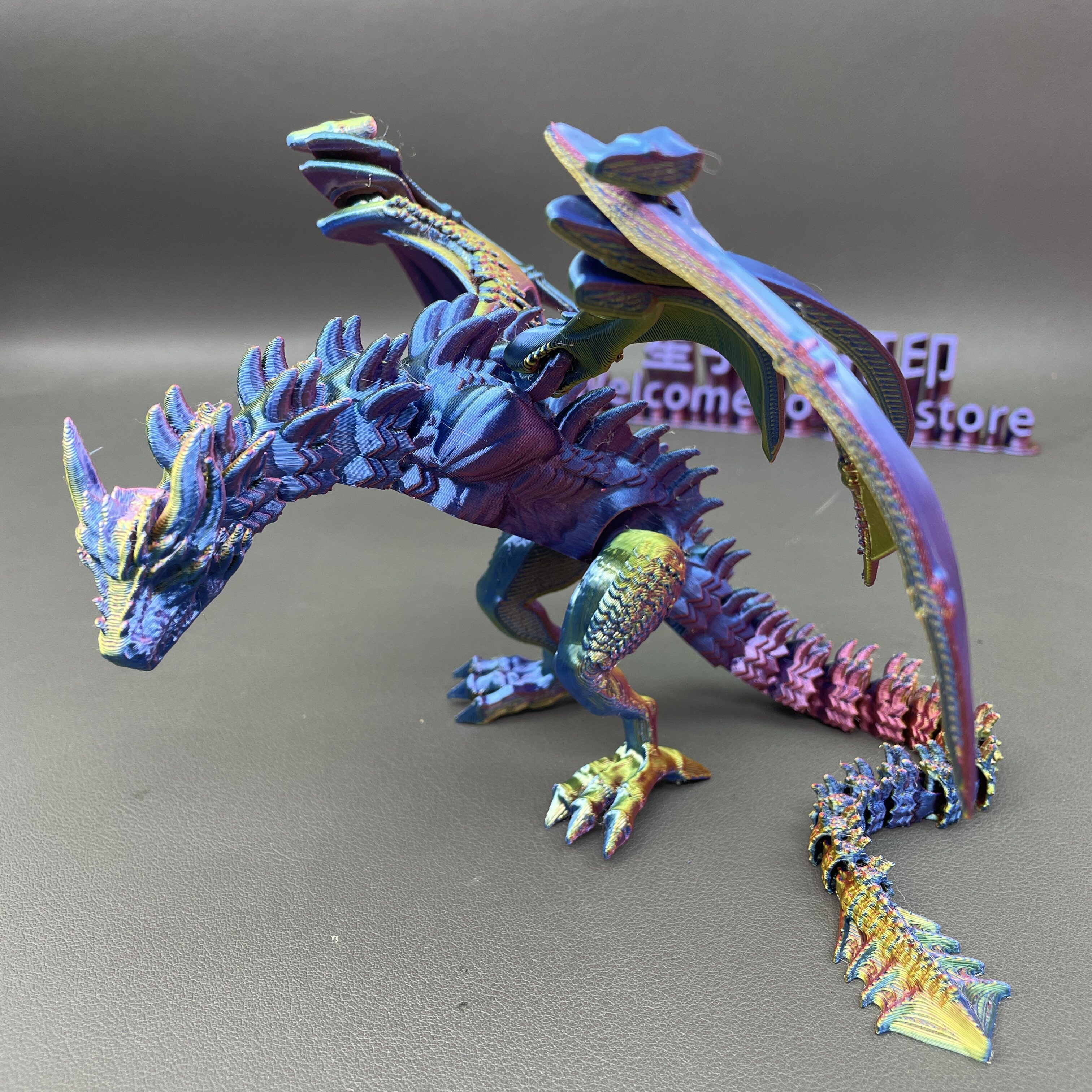 3D打印基多拉三头恐龙摆件