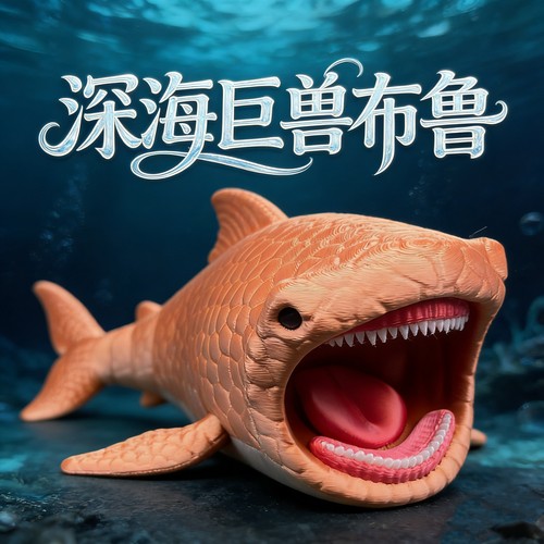 3D打印深海巨兽布鲁模型摆件