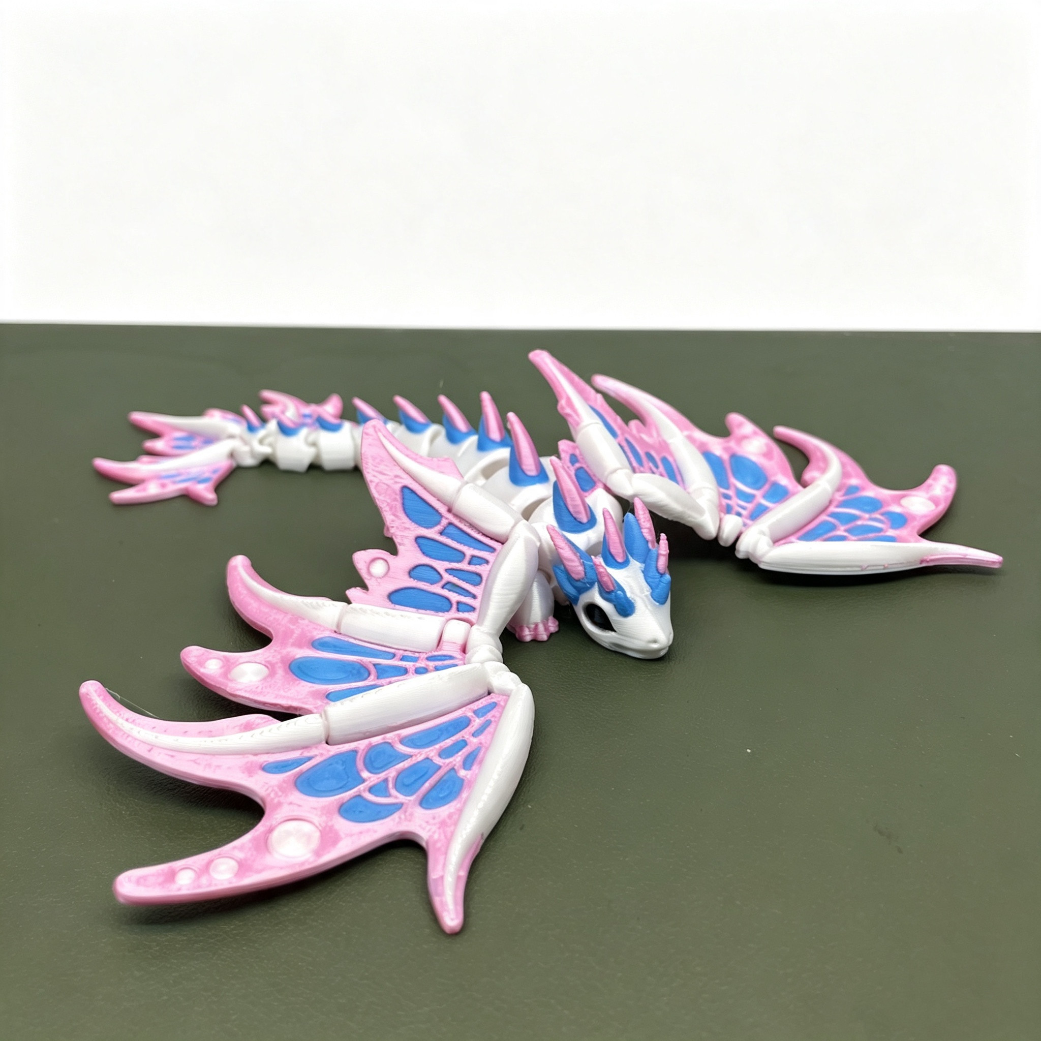 3D打印可动蝴蝶龙摆件帝王龙