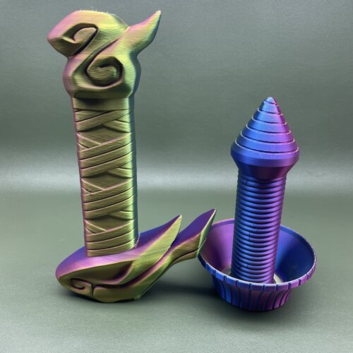 3D打印疾风亚索伸缩剑网红摆件