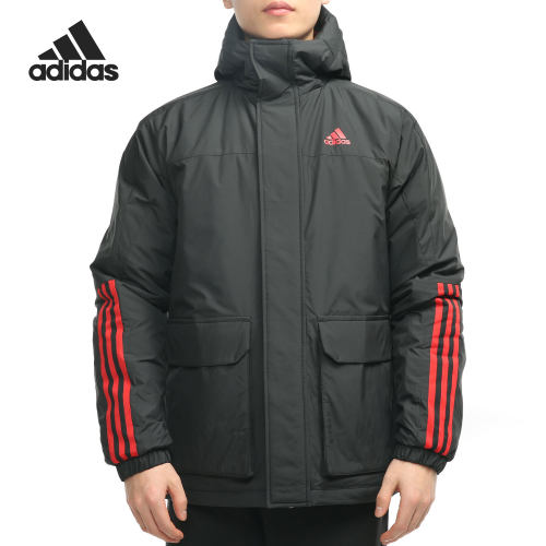 阿迪达斯正品男子户外连帽棉服