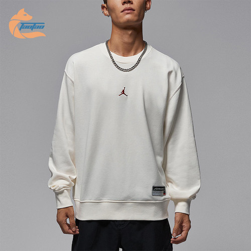 Nike/耐克正品JORDAN男士圆领简约长袖休闲套头卫衣IO7830-133