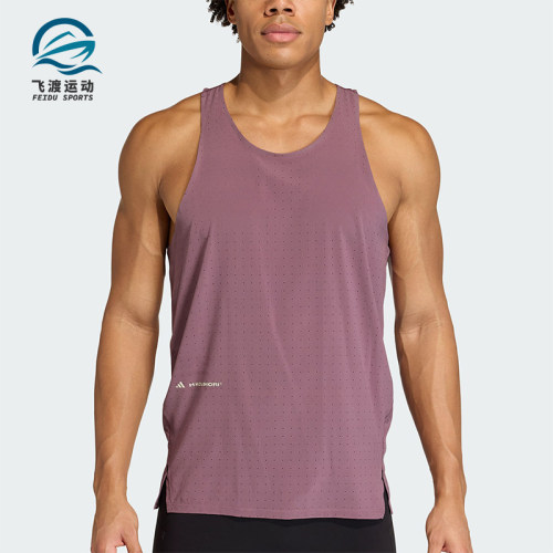Adidas/阿迪达斯正品夏季男士无袖反光运动舒适透气跑步T恤KB8429