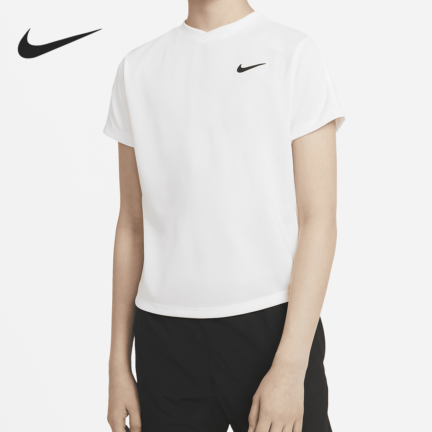 Nike/耐克正品运动休闲大童夏季轻薄短袖上衣T恤CV7565-100