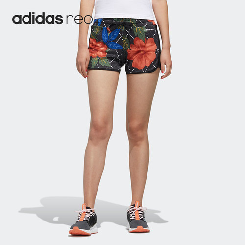 Adidas/阿迪达斯正品 新款neo W FRM PRNT SHRT 女装短裤FJ6775