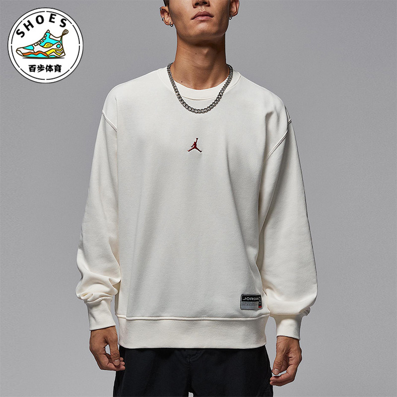 Nike/耐克正品JORDAN男士圆领简约长袖休闲套头卫衣IO7830-133