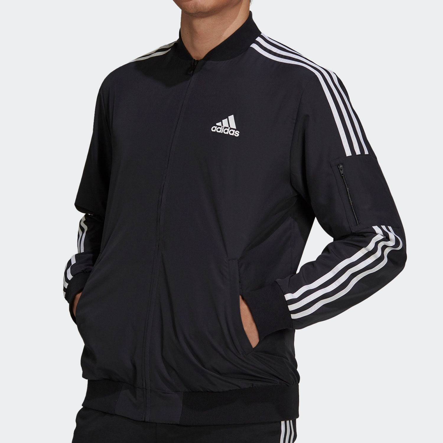 Adidas/阿迪达斯正品空军男子休闲运动防风梭织棒球外套GV5254