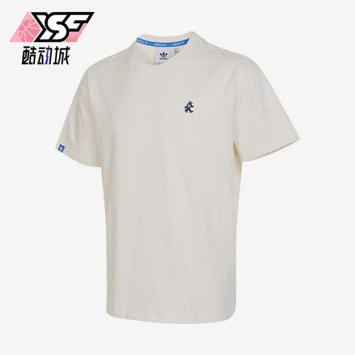 阿迪达斯男士运动印花短袖