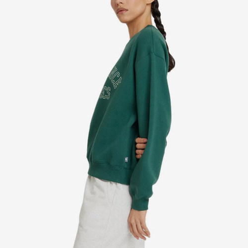New Balance/NB正品新款女士圆领复古宽松卫衣套头衫WT43516-NWG