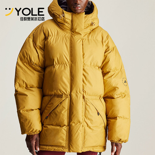 阿迪达斯女士连帽保暖宽松棉服