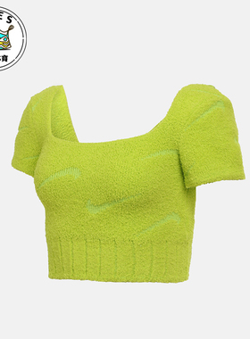 Nike/耐克正品2025女士日常方领套头短款透气运动短袖HV2771-389