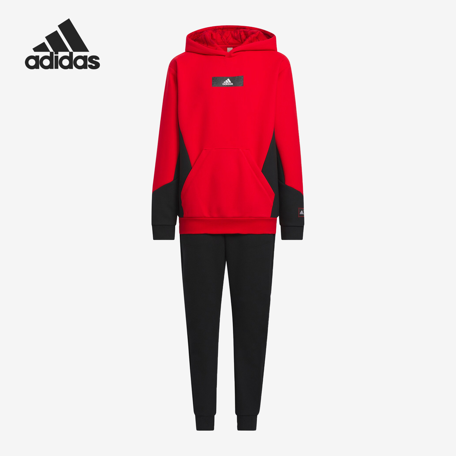 Adidas/阿迪达斯正品新年款儿童运动卫衣裤子两件套IP7001