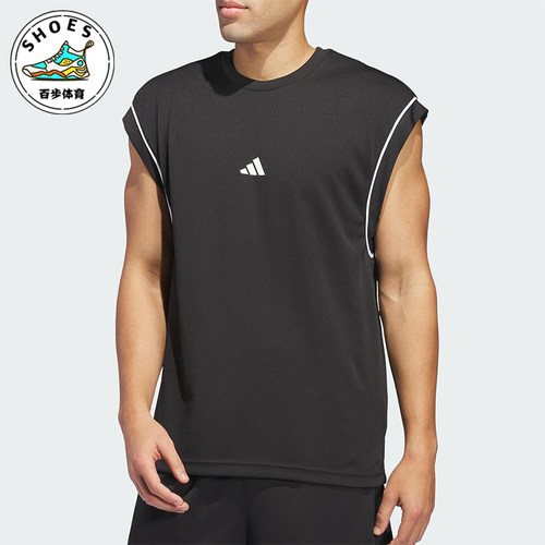 Adidas/阿迪达斯正品BASKETBALL 男士透气无袖宽松T恤背心JN4722
