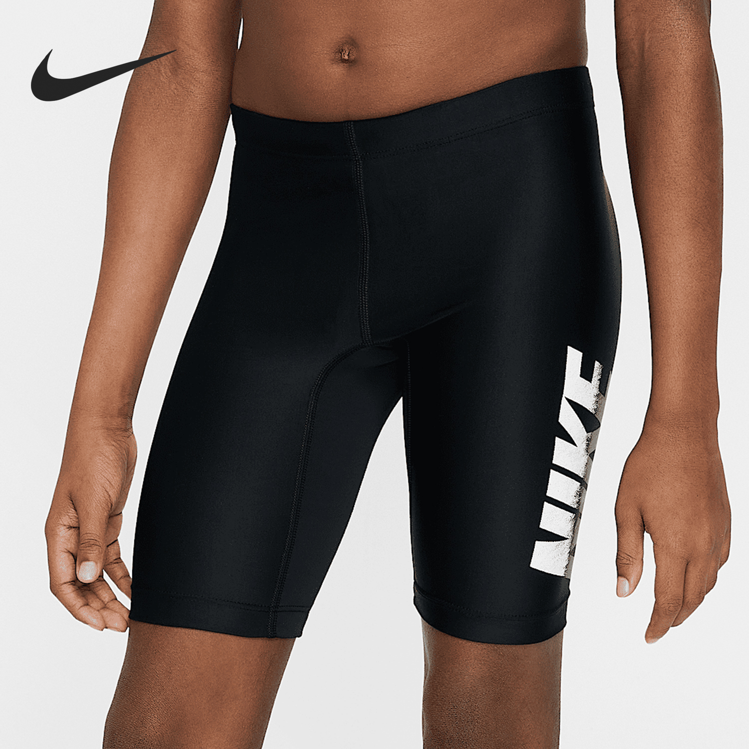 Nike/耐克正品夏季新款大童印花运动简约紧身泳裤HV9926-010