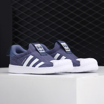Adidas/阿迪达斯正品Superstar 360婴童一脚蹬贝壳头运动鞋EF9174