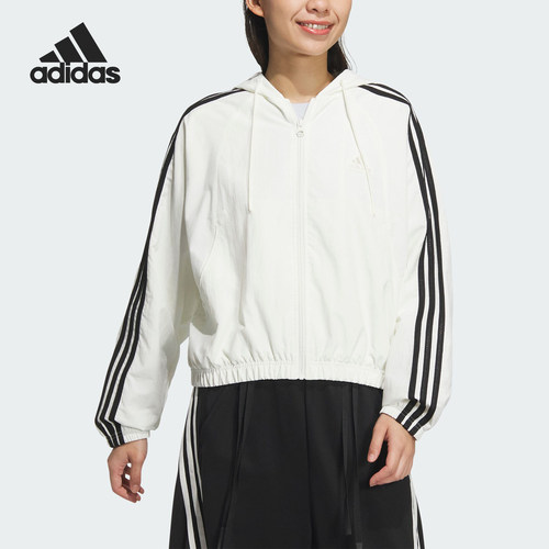 阿迪达斯女士简约休闲外套