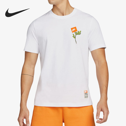 Nike/耐克正品新款男士运动休闲透气印花针织短袖DQ1030-100