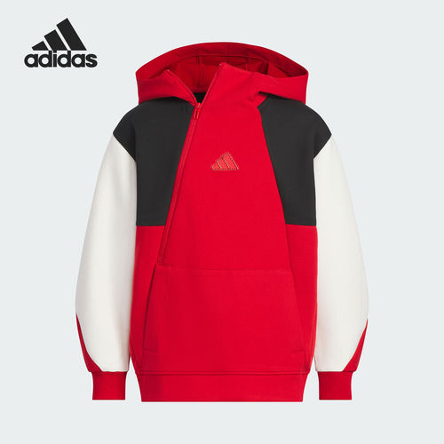 Adidas/阿迪达斯正品当季新款儿童运动休闲连帽卫衣JN4369